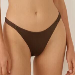 NWT$100 Palm Swimwear Flavia Slim Cut Bottom Chocolate sz XL